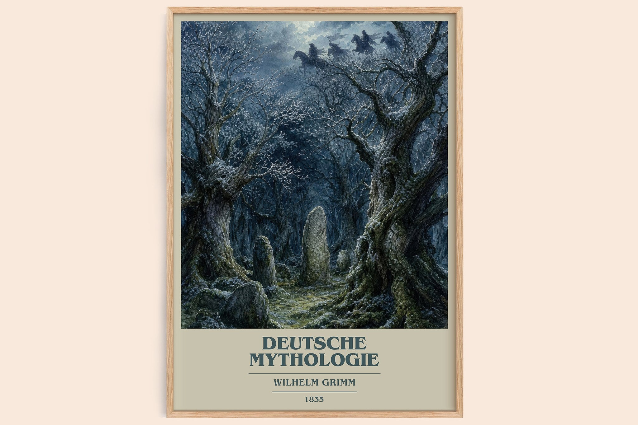Deutsche mythologie Book Cover Poster by Wilhelm Grimm