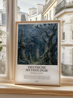 Deutsche mythologie bookish poster colour and style options – Wilhelm Grimm book art