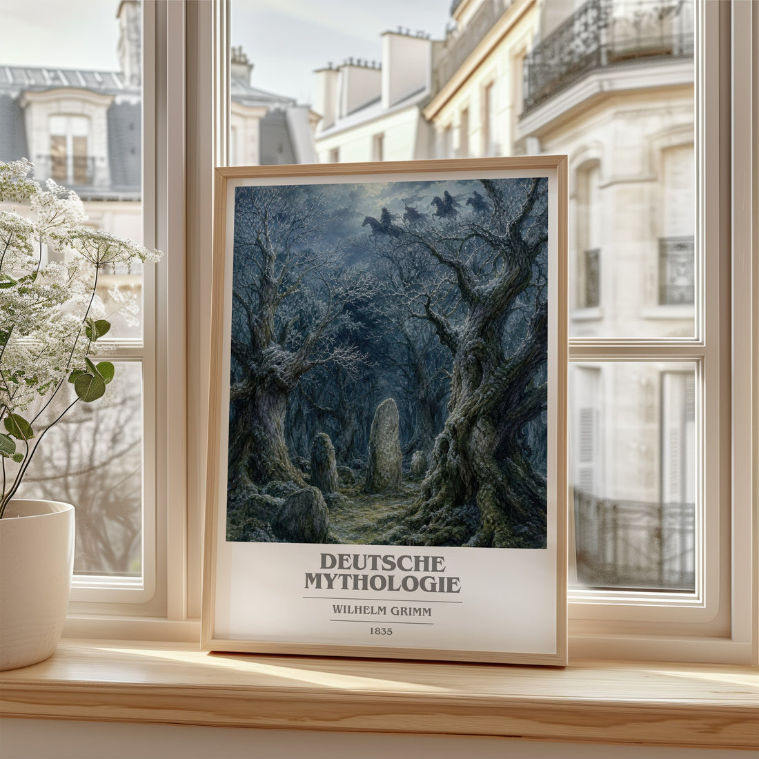 Deutsche mythologie book cover poster colour and style options – Wilhelm Grimm book art