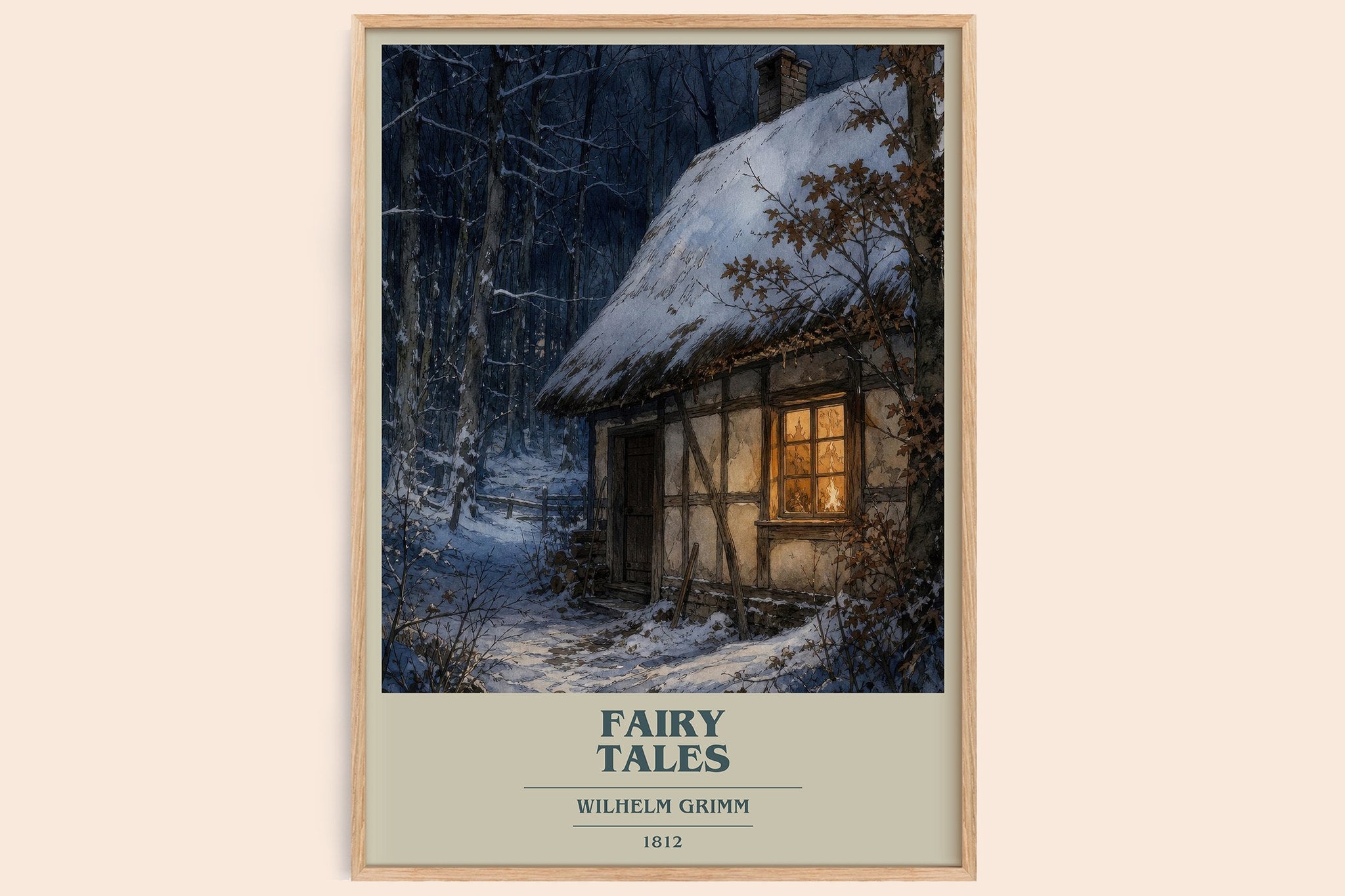 Fairy tales Book Cover Poster by Wilhelm Grimm