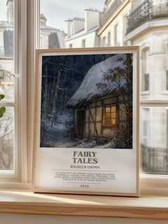 Fairy tales bookish poster colour and style options – Wilhelm Grimm book art