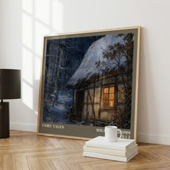 Fairy tales literary print framed by window – literary home decor