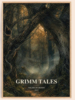 Grimm Tales watercolour book poster by Wilhelm Grimm – framed literary art print