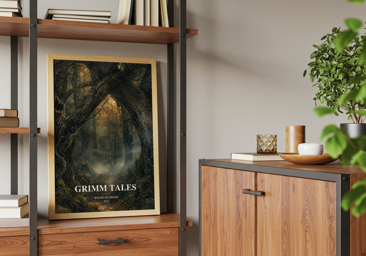 Grimm Tales book watercolour illustration paper finish options – matte satin gloss