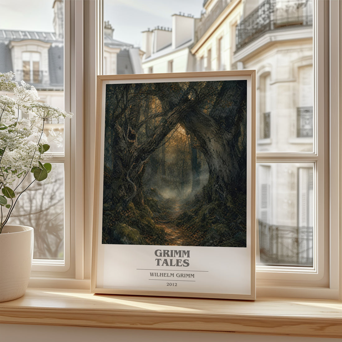 Grimm Tales book cover poster colour and style options – Wilhelm Grimm book art