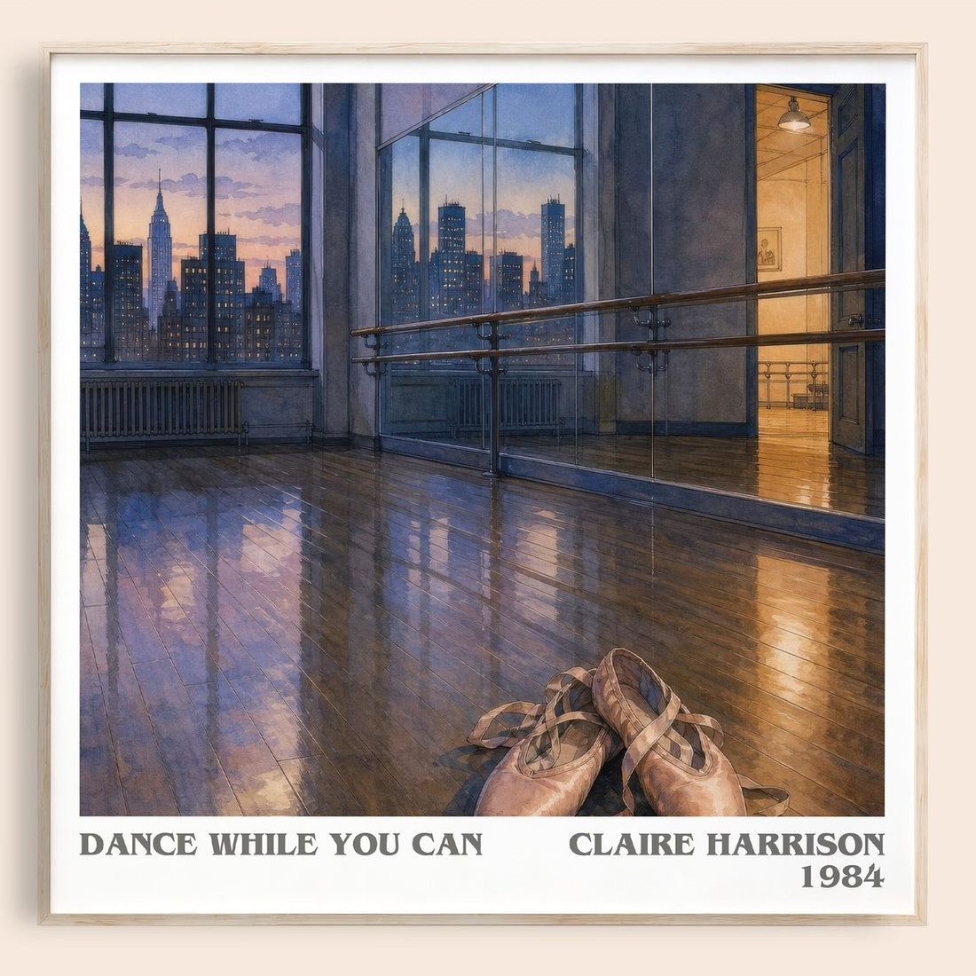 Dance While You Can literary book poster by Claire Harrison – framed literary art print
