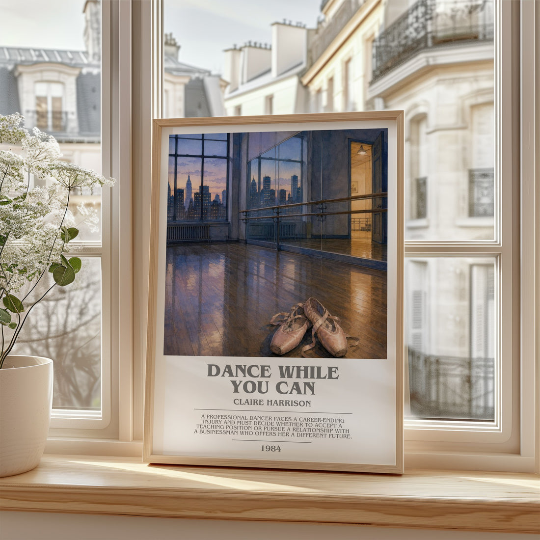 Dance While You Can bookish poster colour and style options – Claire Harrison book art