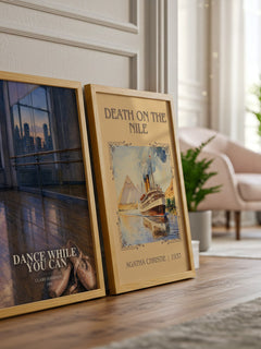 Dance While You Can watercolour print framed by window – literary home decor