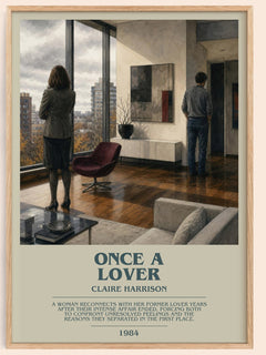 Once a lover bookish book poster by Claire Harrison – framed literary art print