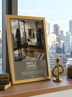 Once a lover bookish print framed by window – literary home decor