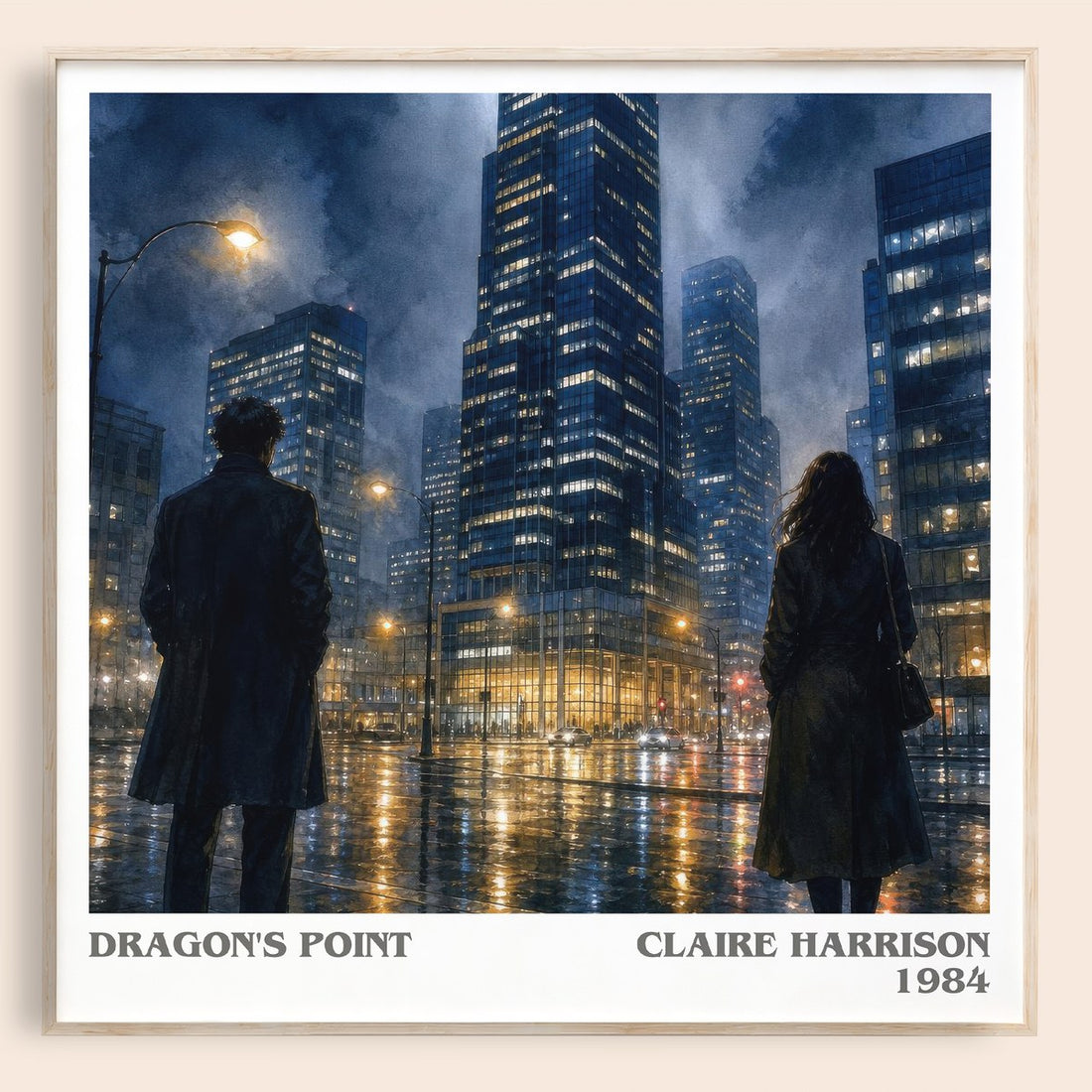Dragon's Point literary book poster by Claire Harrison – framed literary art print