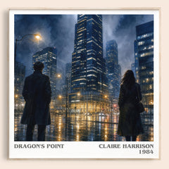 Dragon's Point literary book poster by Claire Harrison – framed literary art print