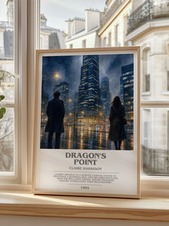 Dragon's Point bookish poster colour and style options – Claire Harrison book art