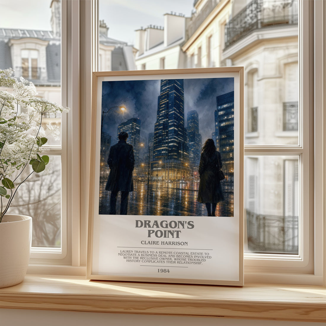 Dragon's Point bookish poster colour and style options – Claire Harrison book art