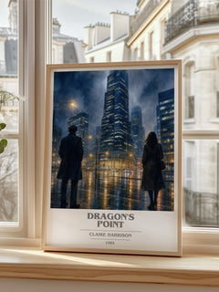 Dragon's Point book cover poster colour and style options – Claire Harrison book art