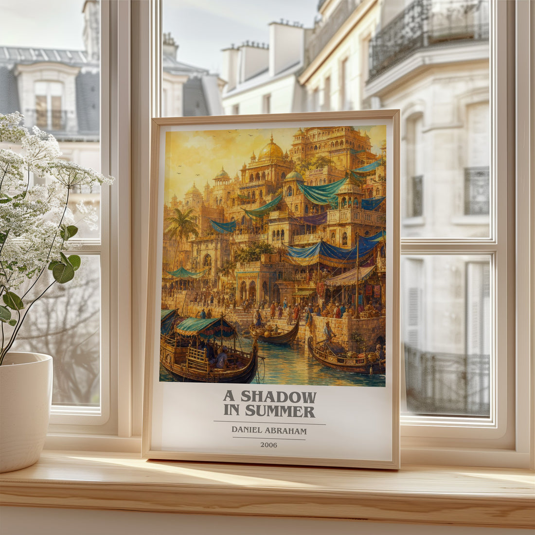 A Shadow in Summer book cover poster colour and style options – Daniel Abraham book art