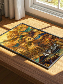 A Shadow in Summer watercolour book poster framed on wall – fantasy wall art