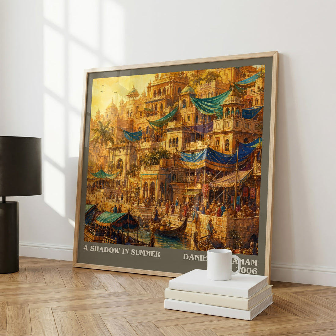A Shadow in Summer literary print framed by window – literary home decor