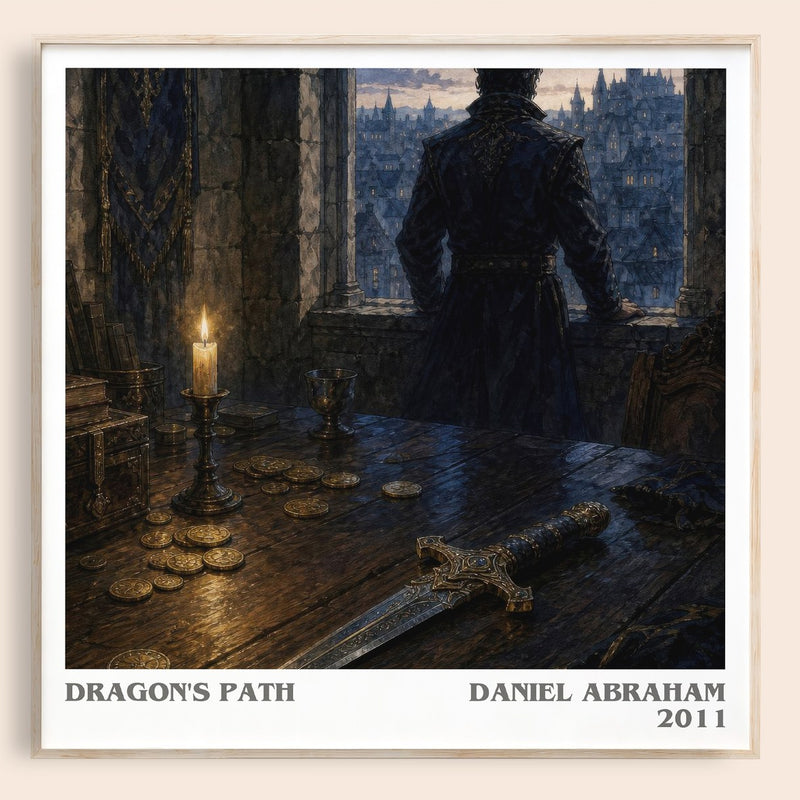 Dragon's Path literary book poster by Daniel Abraham – framed literary art print