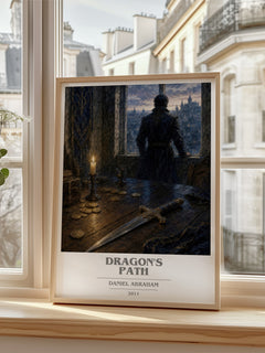Dragon's Path book cover poster colour and style options – Daniel Abraham book art