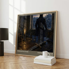 Dragon's Path literary print framed by window – literary home decor