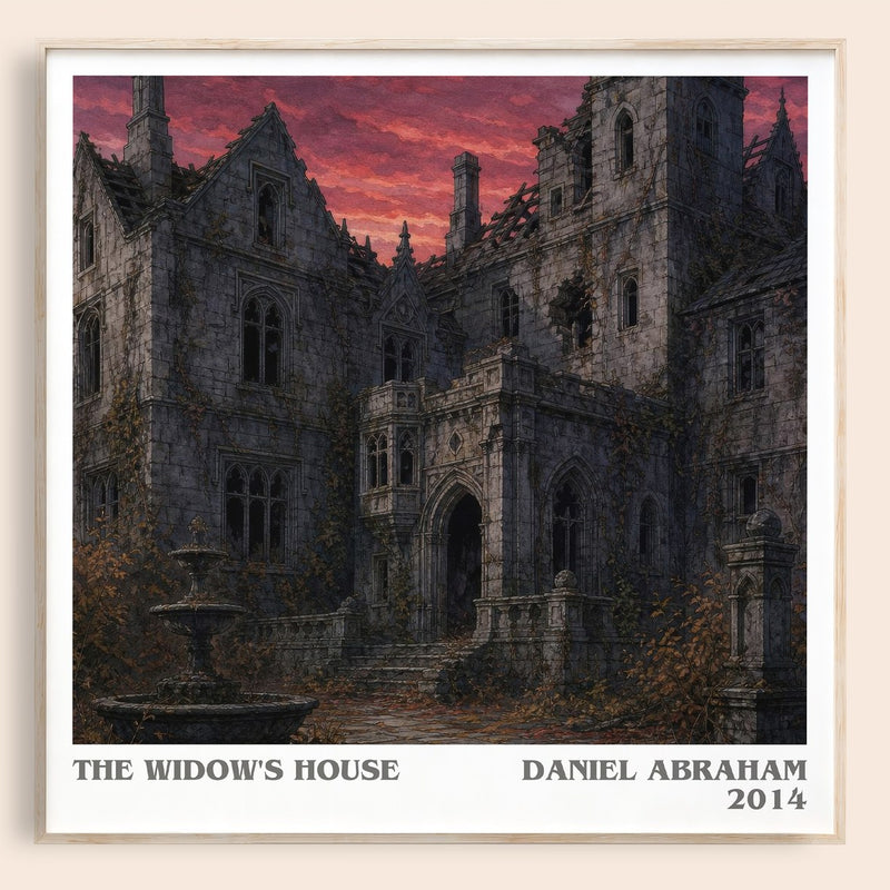 The widow's house literary book poster by Daniel Abraham – framed literary art print