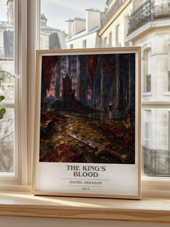 The king's blood book cover poster colour and style options – Daniel Abraham book art