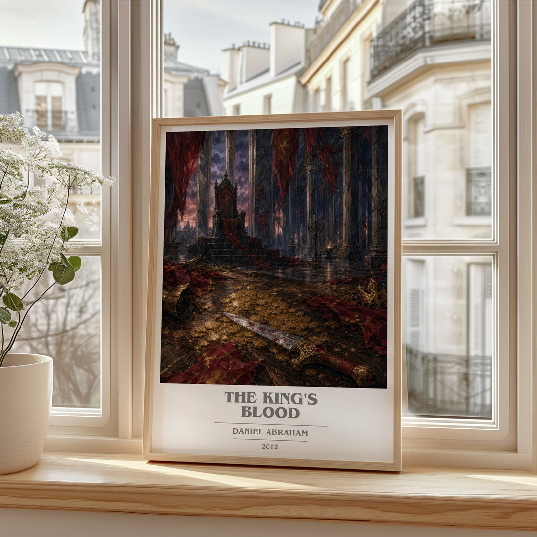 The king's blood book cover poster colour and style options – Daniel Abraham book art