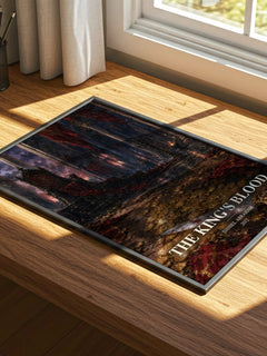 The king's blood watercolour book poster framed on wall – fantasy wall art