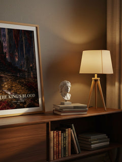 The king's blood watercolour print on bookshelf – Daniel Abraham fan gift