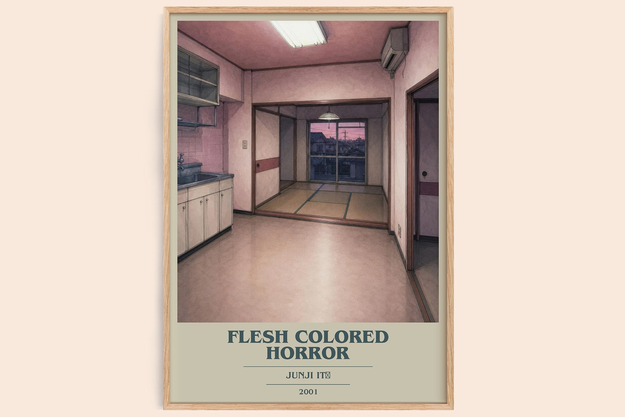 Flesh Colored Horror Book Cover Poster by Junji Itō