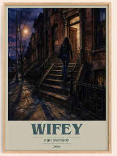 Wifey book cover book poster by Kiki Swinson – framed literary art print