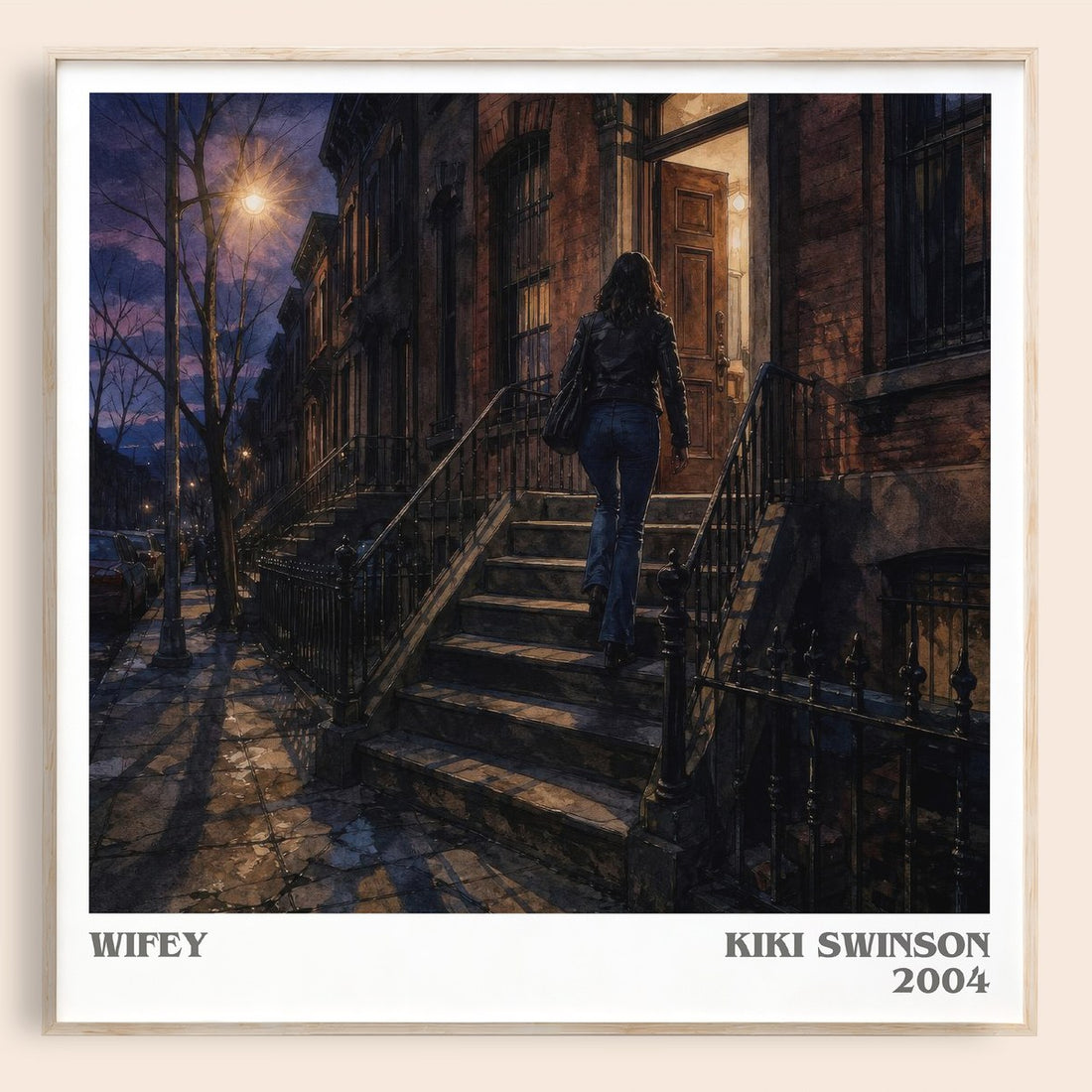 Wifey literary book poster by Kiki Swinson – framed literary art print