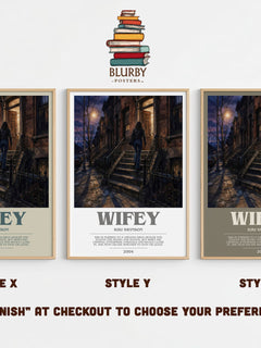 Wifey Bookish Wall Art by Kiki Swinson – Style X, Y and Z side by side – choose your finish