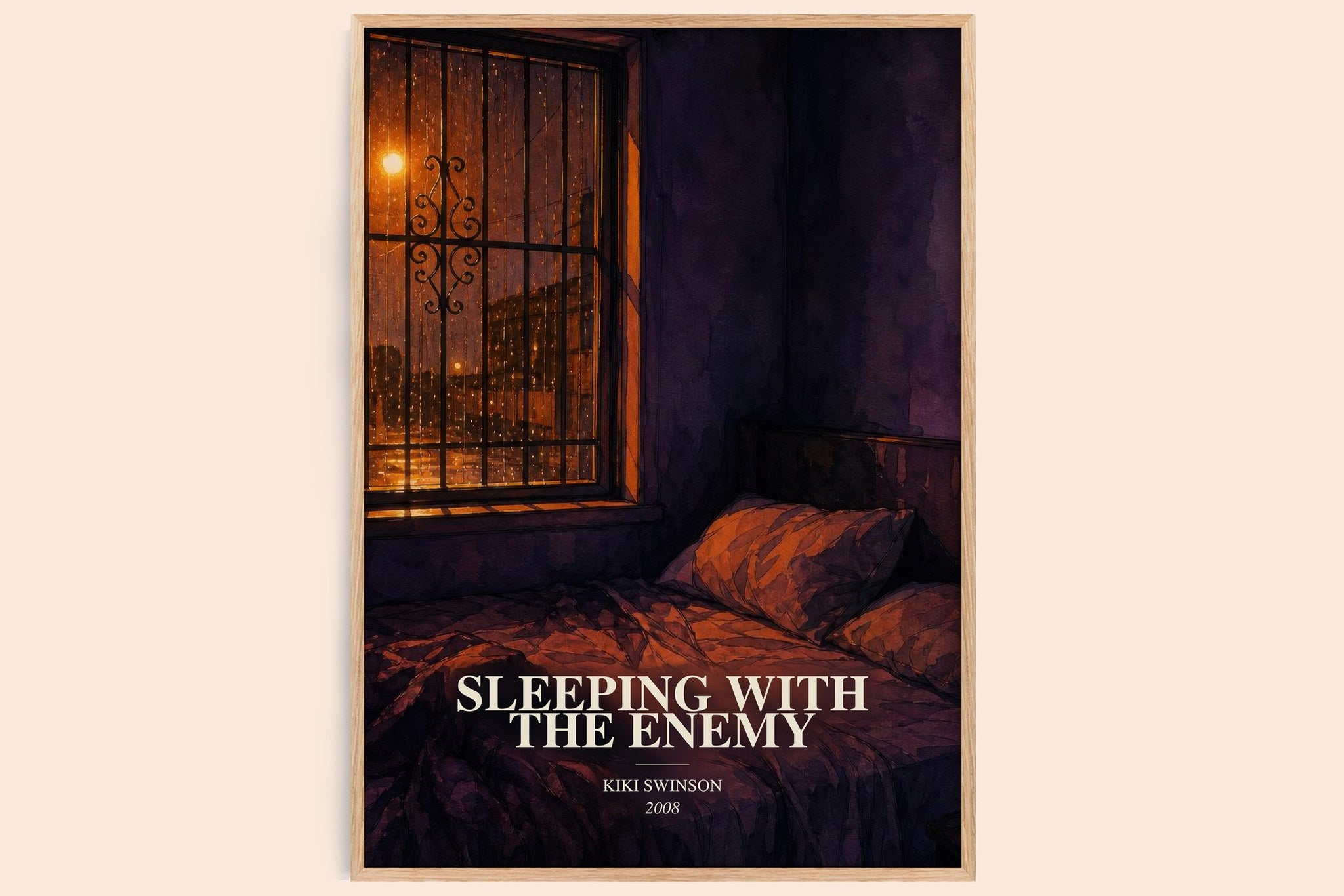 Sleeping with the enemy Book Watercolour Illustration by Kiki Swinson
