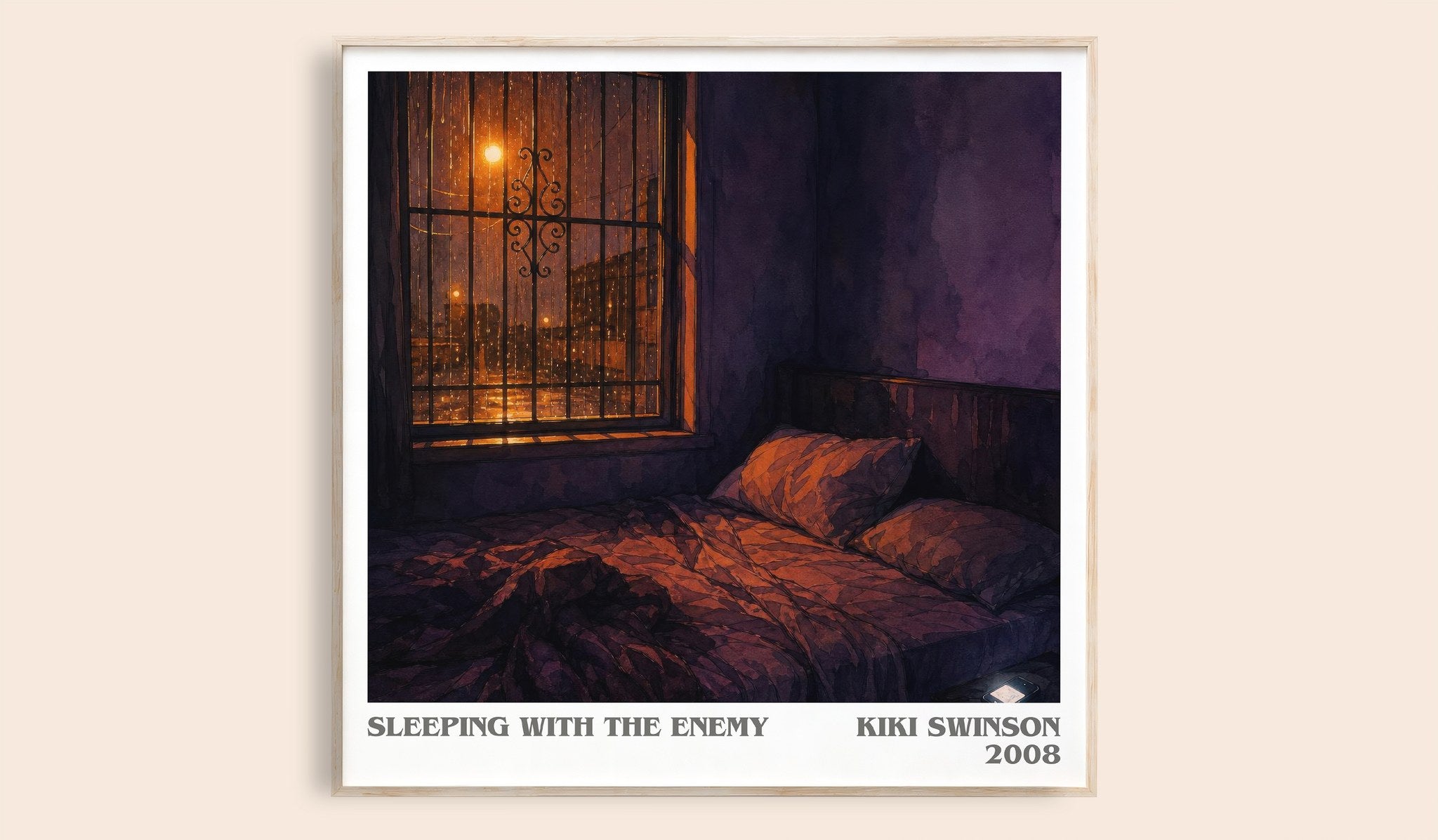 Sleeping with the enemy Literary Art Print by Kiki Swinson