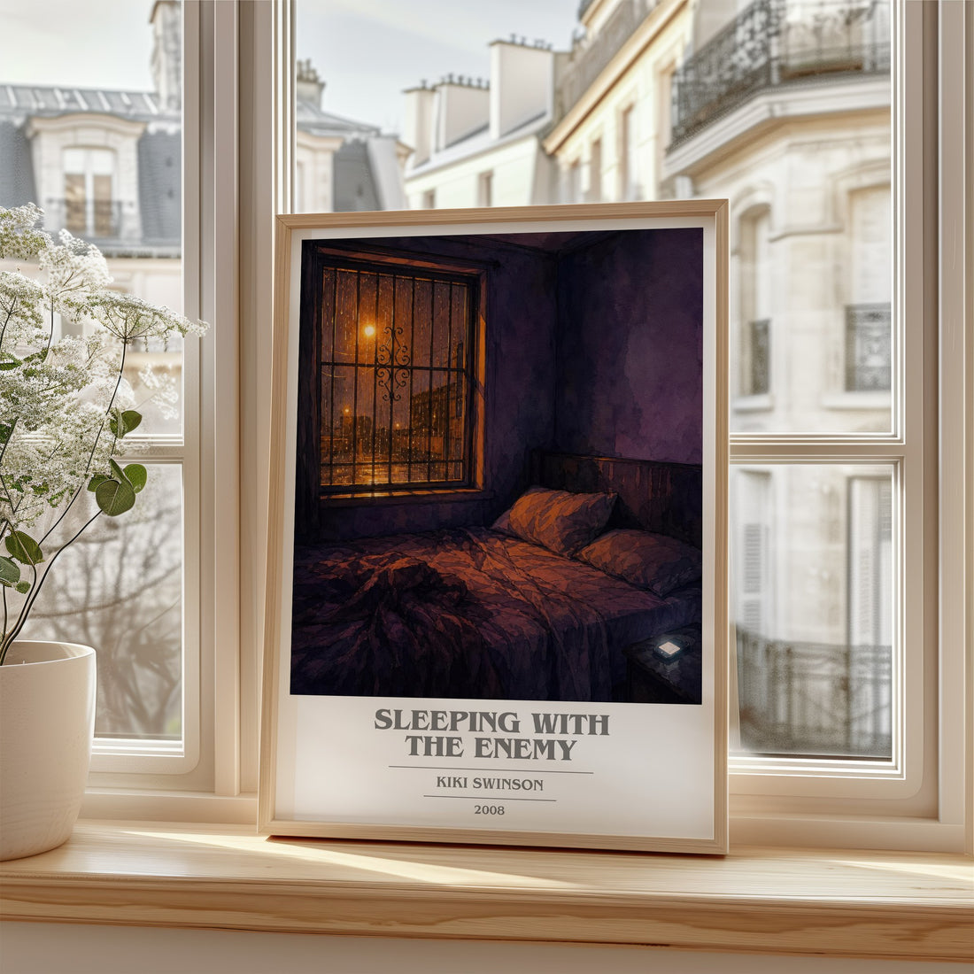 Sleeping with the enemy book cover poster colour and style options – Kiki Swinson book art