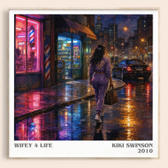 Wifey 4 life literary book poster by Kiki Swinson – framed literary art print