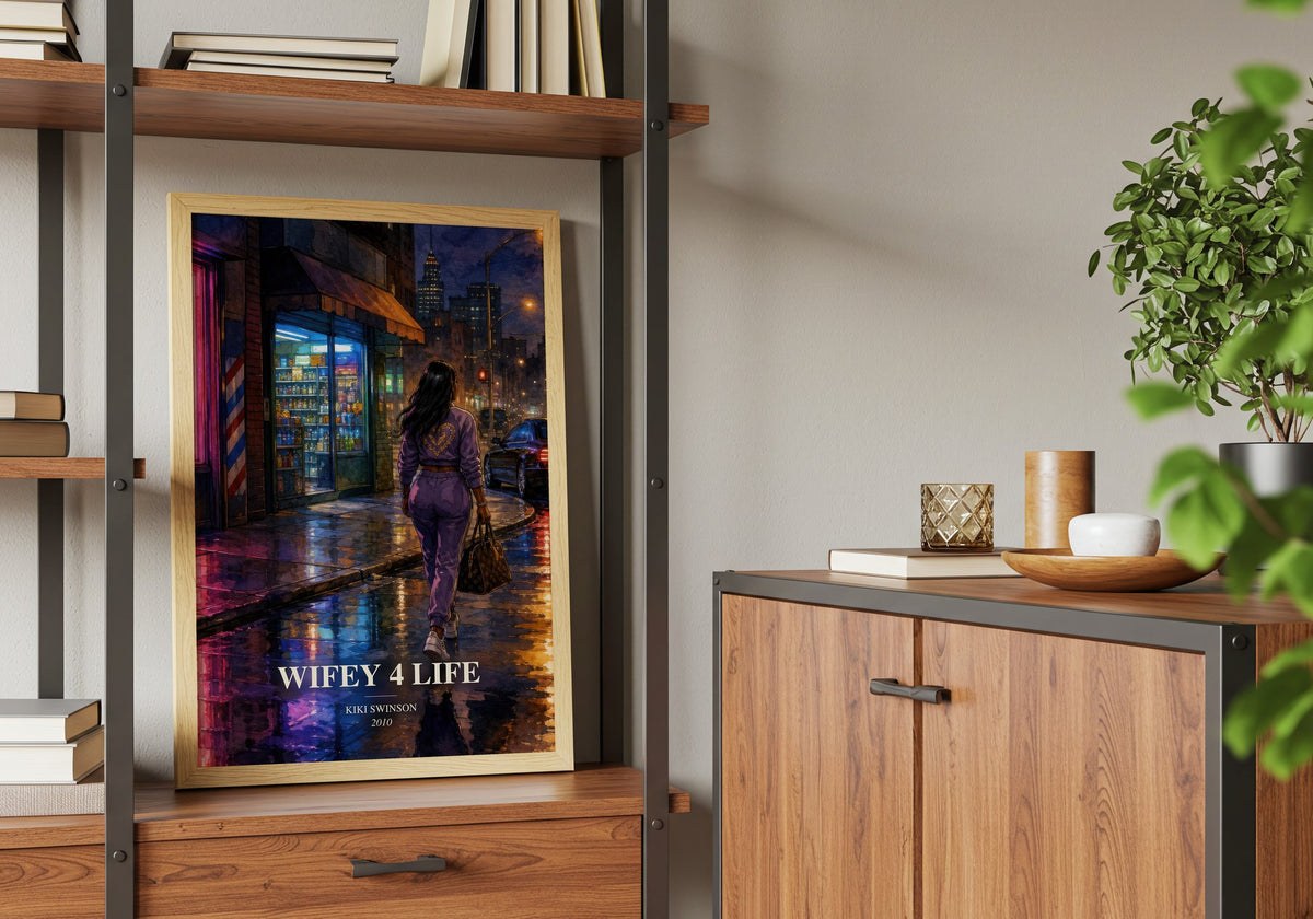 Wifey 4 life book watercolour illustration paper finish options – matte satin gloss