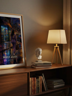 Wifey 4 life watercolour print on bookshelf – Kiki Swinson fan gift