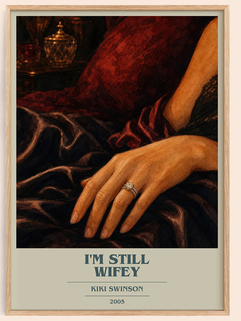 I'm Still Wifey book cover book poster by Kiki Swinson – framed literary art print