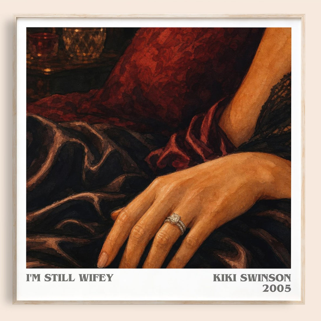 I'm Still Wifey literary book poster by Kiki Swinson – framed literary art print