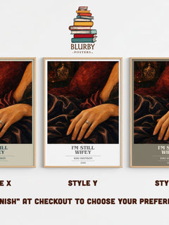 I'm Still Wifey book cover print in frame leaning in hallway – thriller wall art