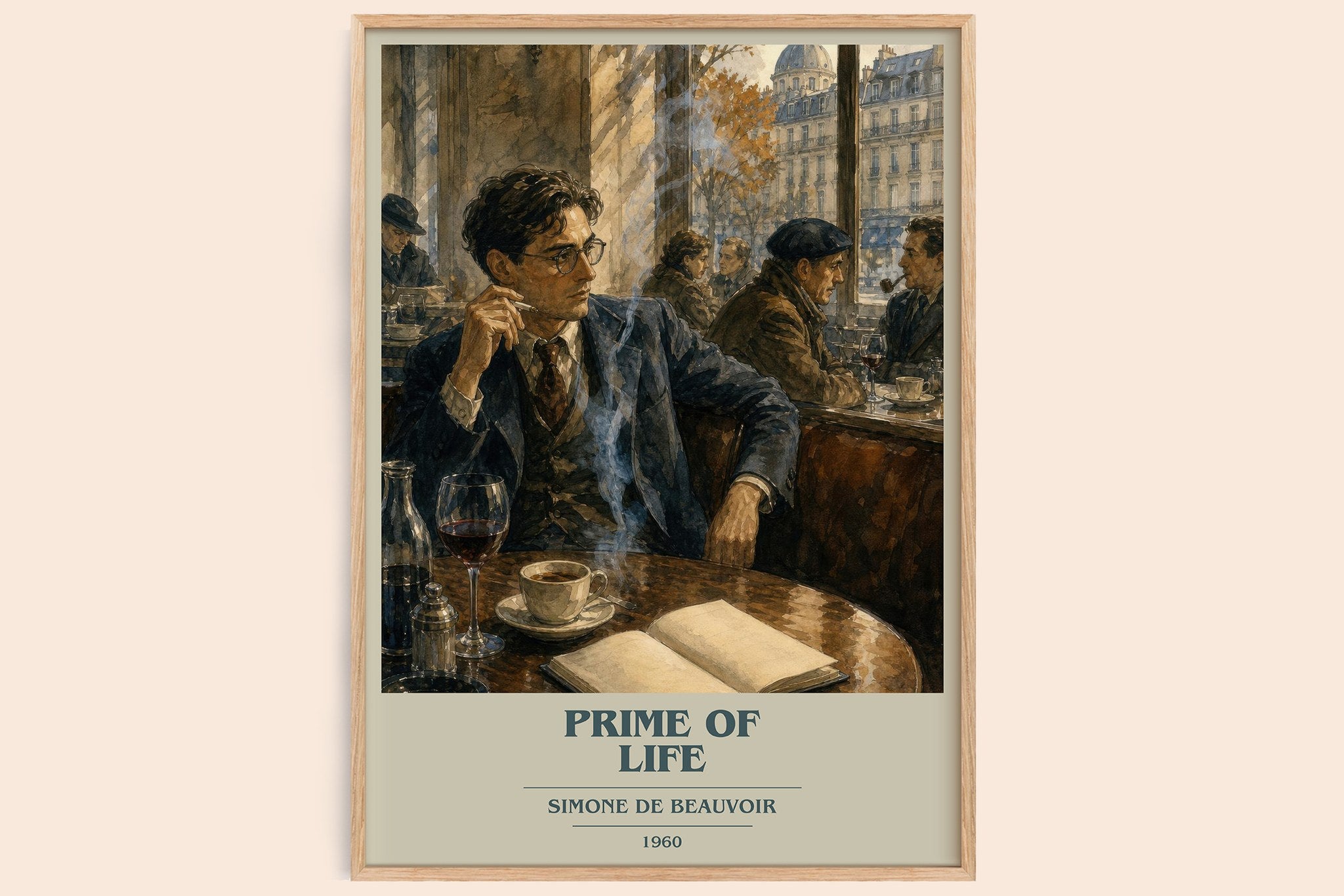 Prime of Life Book Cover Poster by Simone de Beauvoir