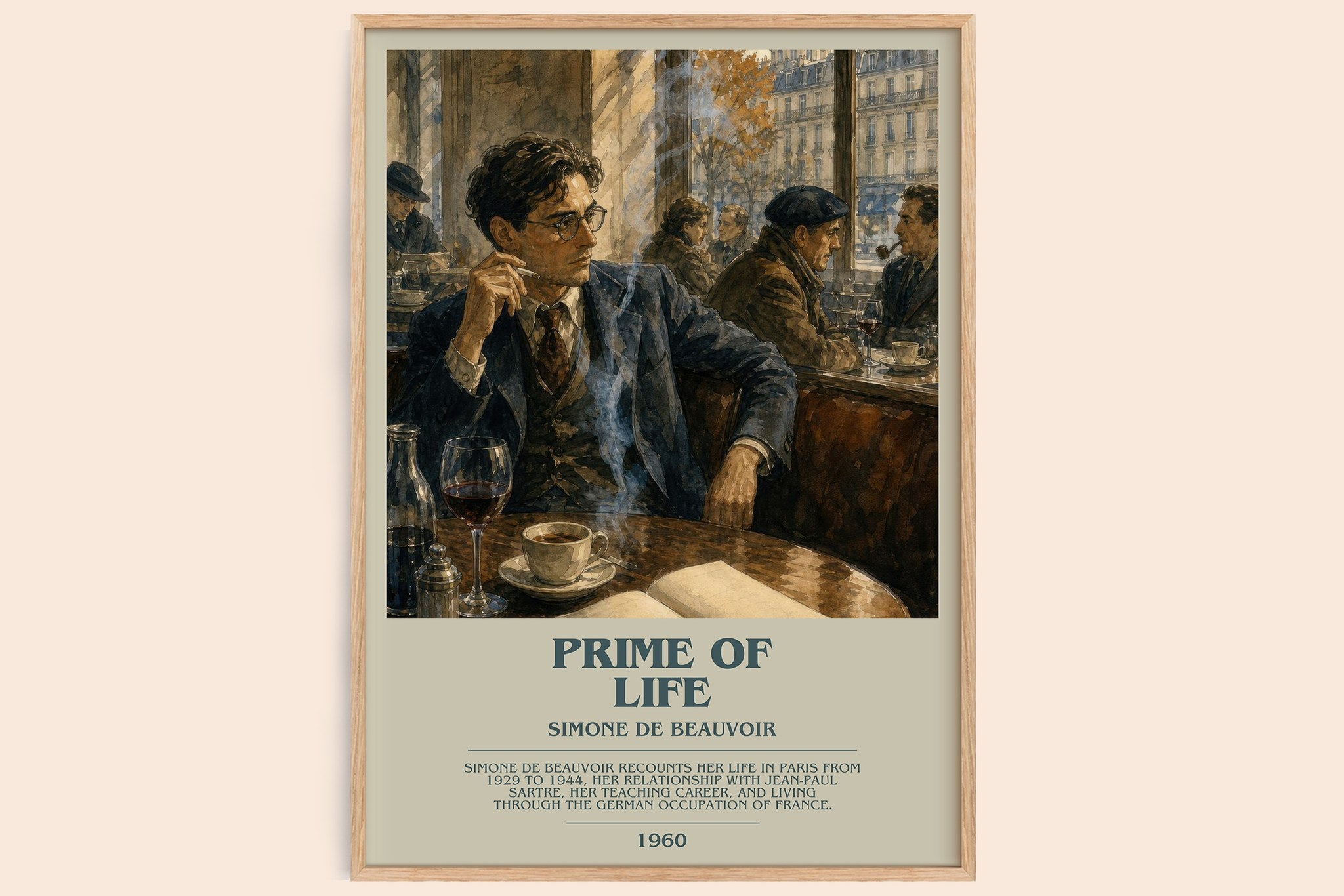 Prime of Life Bookish Wall Art by Simone de Beauvoir