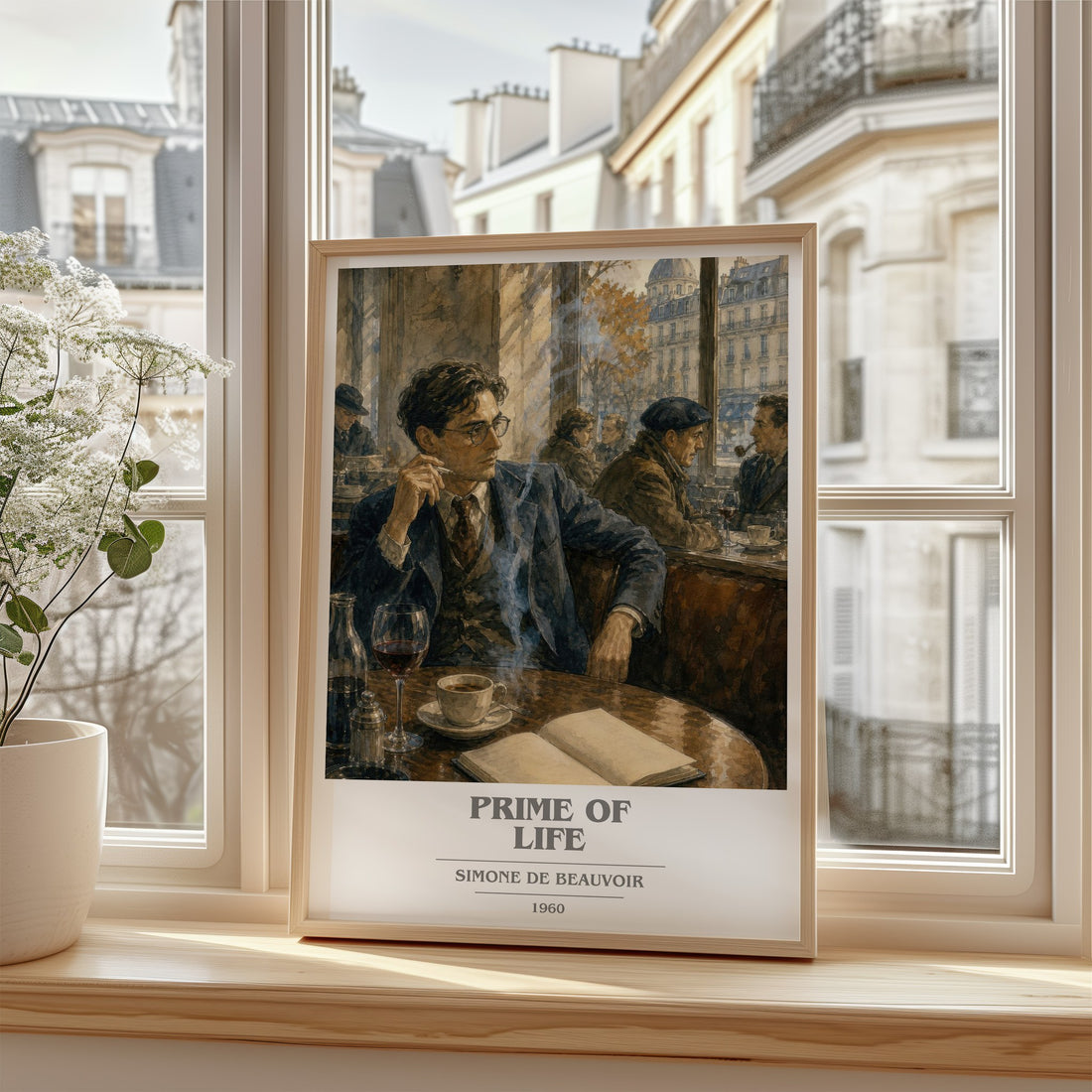 Prime of Life book cover poster colour and style options – Simone de Beauvoir book art
