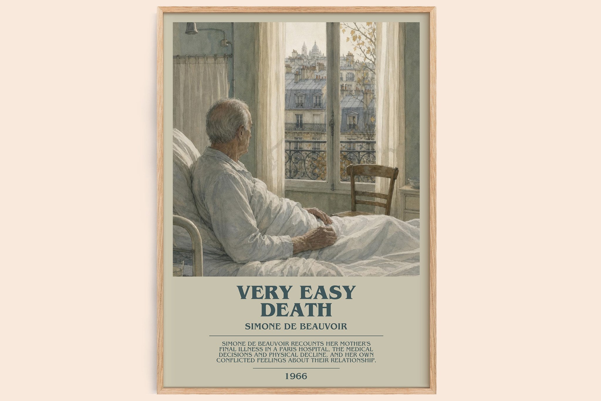 Very Easy Death Bookish Wall Art by Simone de Beauvoir