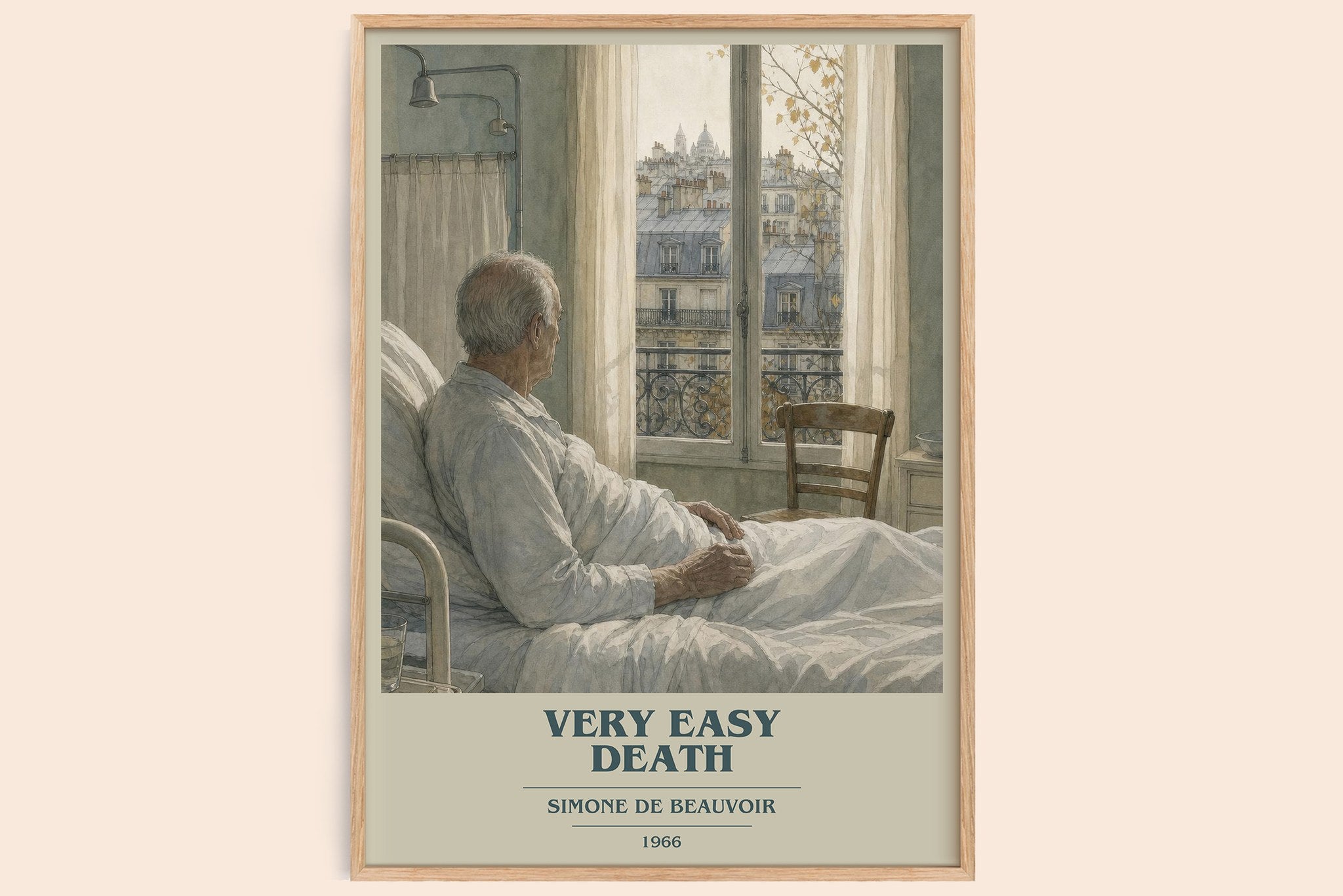 Very Easy Death Book Cover Poster by Simone de Beauvoir
