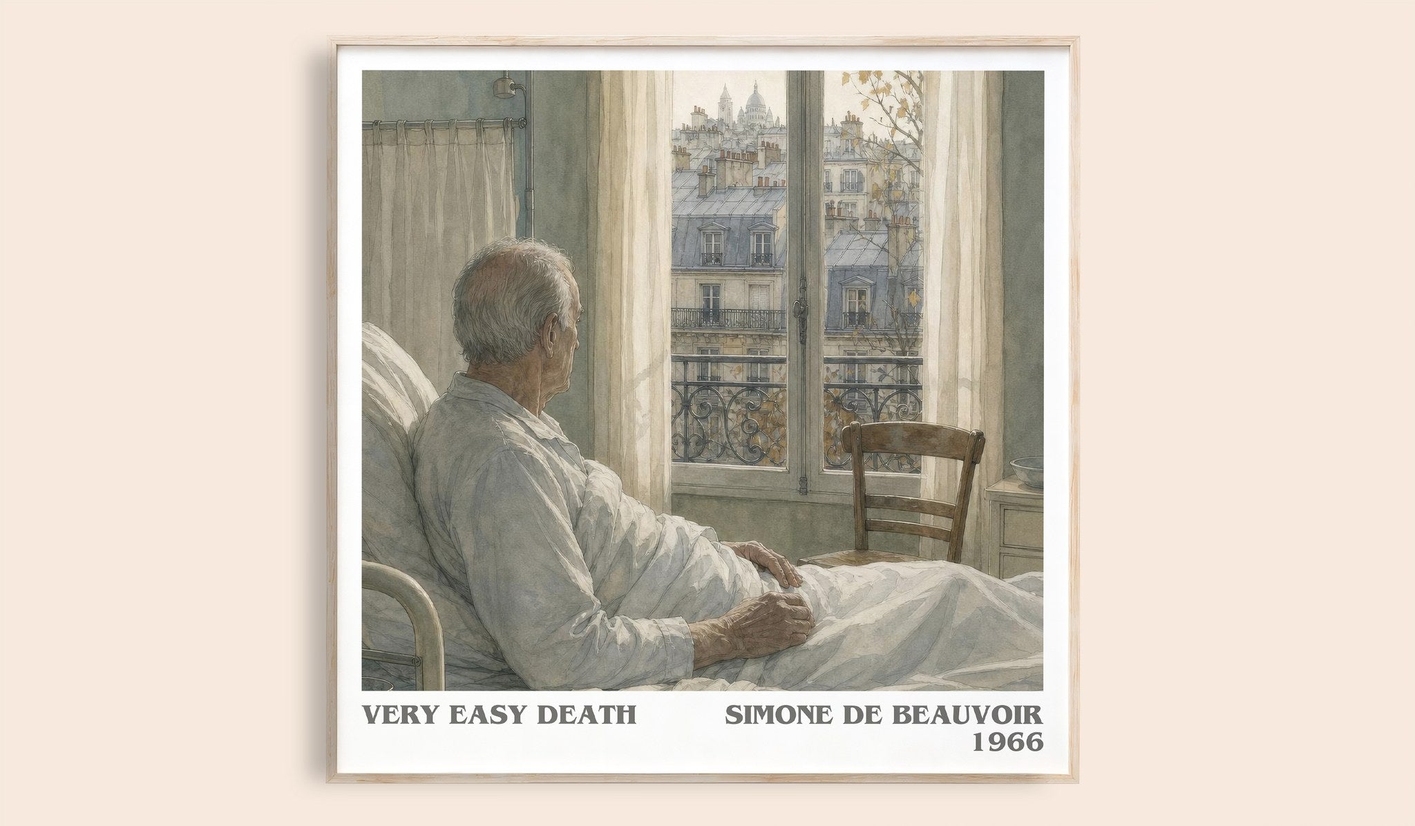Very Easy Death Literary Art Print by Simone de Beauvoir