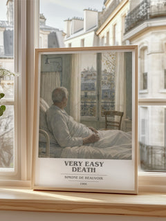 Very Easy Death book cover poster colour and style options – Simone de Beauvoir book art